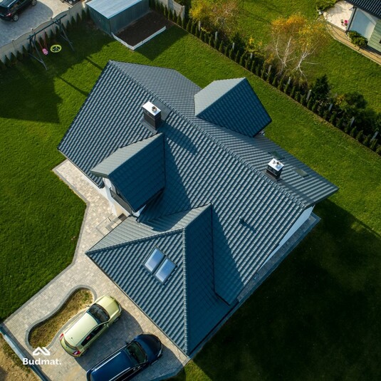 Крыша для дома BUDMAT Venecja Графитовый X-MATT 455 - фото 0