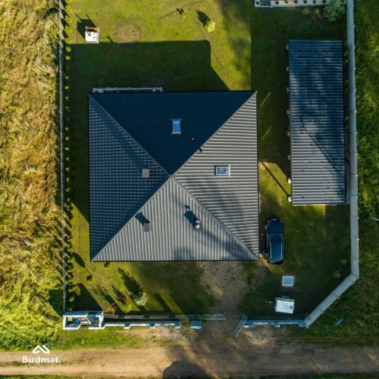 Крыша для дома BUDMAT Ferrara Черный D-MATT 9005 - фото 2