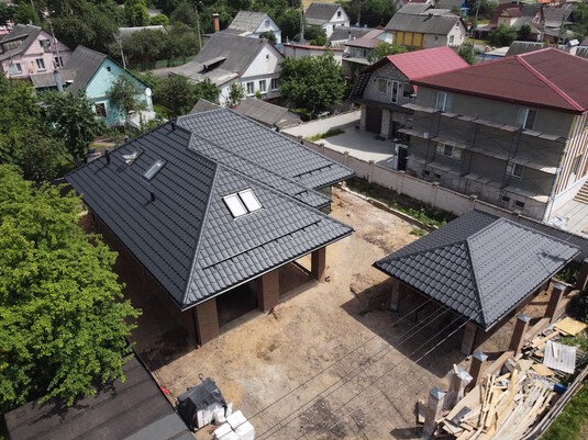 Крыша для дома BUDMAT Ferrara Черный D-MATT 9005 - фото 3