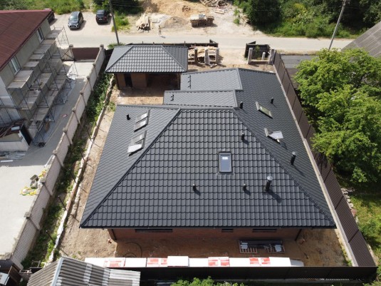 Крыша для дома BUDMAT Ferrara Черный D-MATT 9005 - фото 5