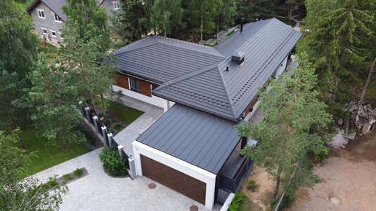 Крыша для дома BUDMAT Murano Графитовый X-MATT 455 - фото 0