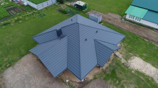 Крыша для дома BUDMAT Ferrara Графитовый X-MATT 455 - фото 2