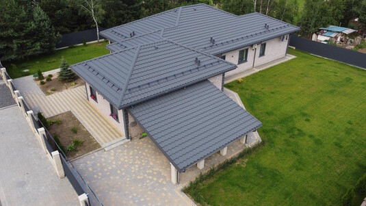 Крыша для дома BUDMAT Ferrara Графитовый D-Matt 7024 - фото 2